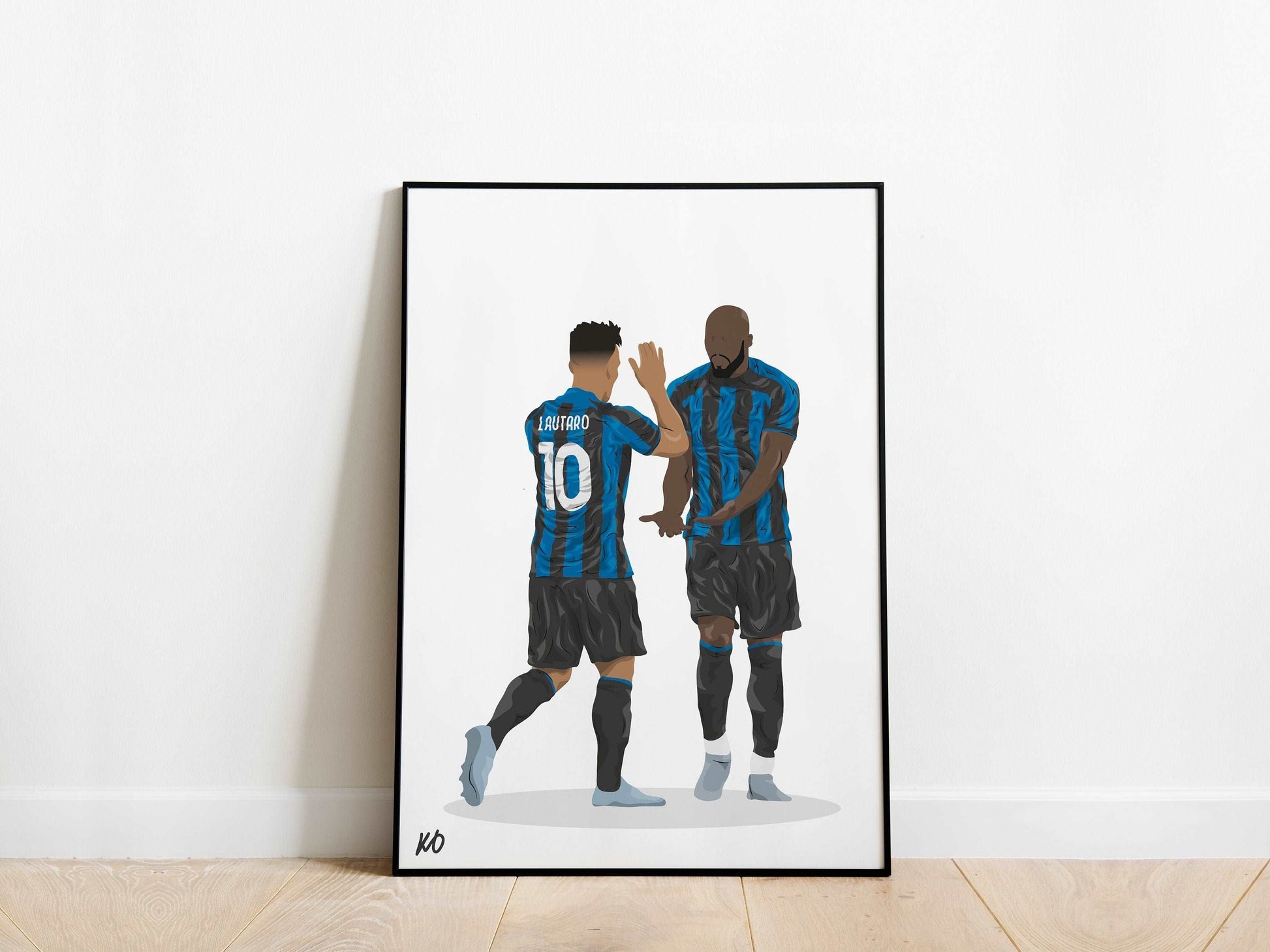 Romelu Lukaku, Lautaro Martinez Inter Milan Poster KDDesigns6