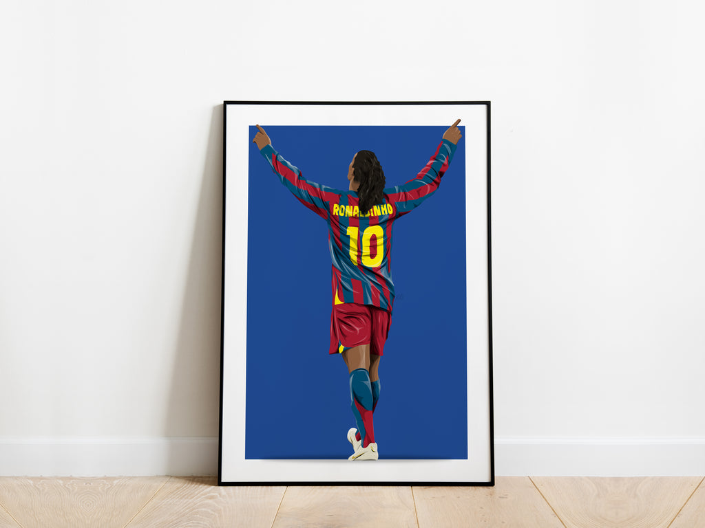 Ronaldinho 04/05 Barcelona Poster - KDDesigns6
