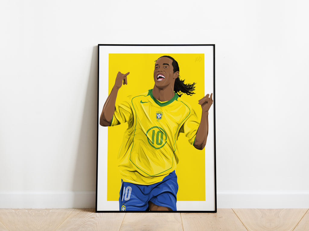 Ronaldinho 2004 T90 Kit Brazil Poster