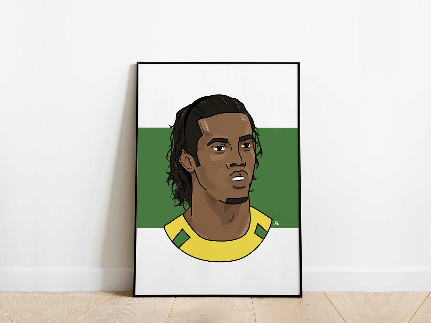 Ronaldinho Portrait Brazil Poster KDDesigns6