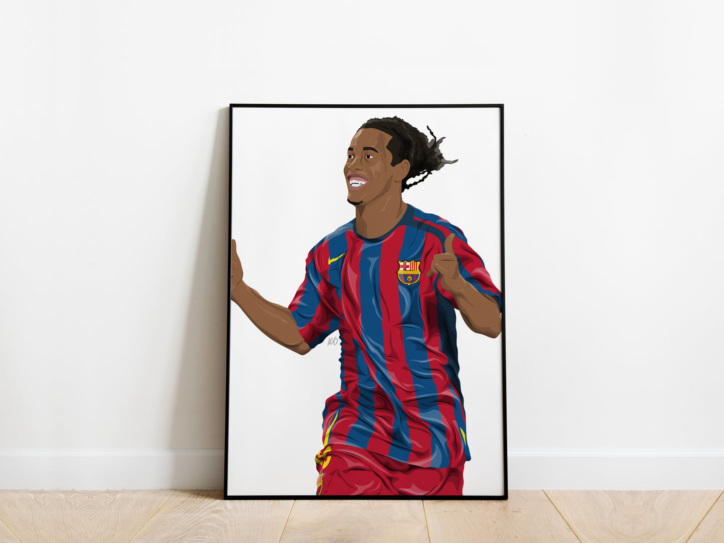 Ronaldinho Celebration Barcelona Poster