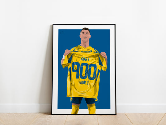 Cristiano Ronaldo 900 Goals Al-Nassr FC Poster