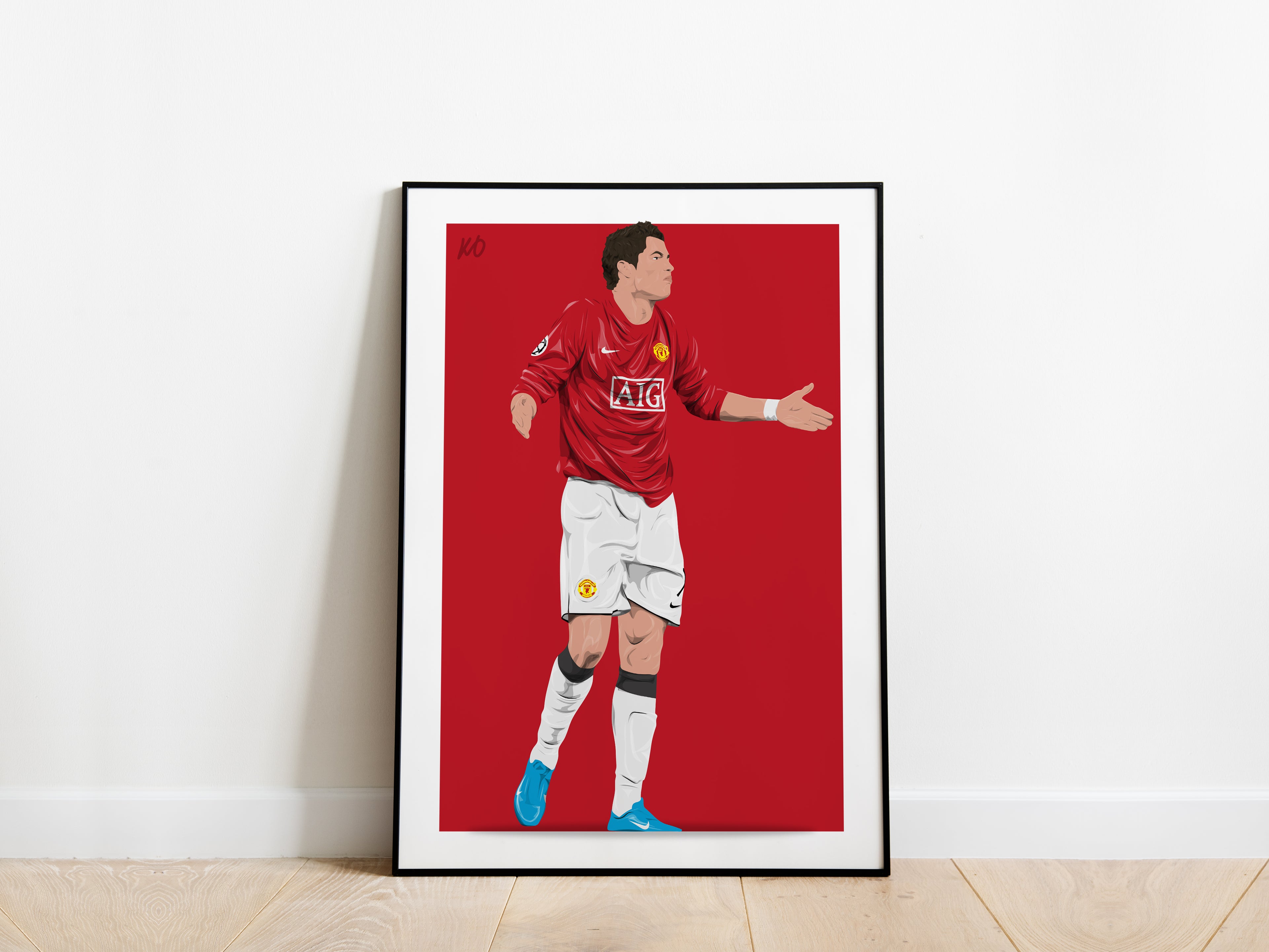 Cristiano Ronaldo 07/08 Celebration Manchester United Poster - KDDesigns6