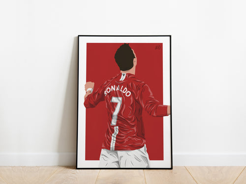 Cristiano Ronaldo Manchester United 08/09 Poster - KDDesigns6