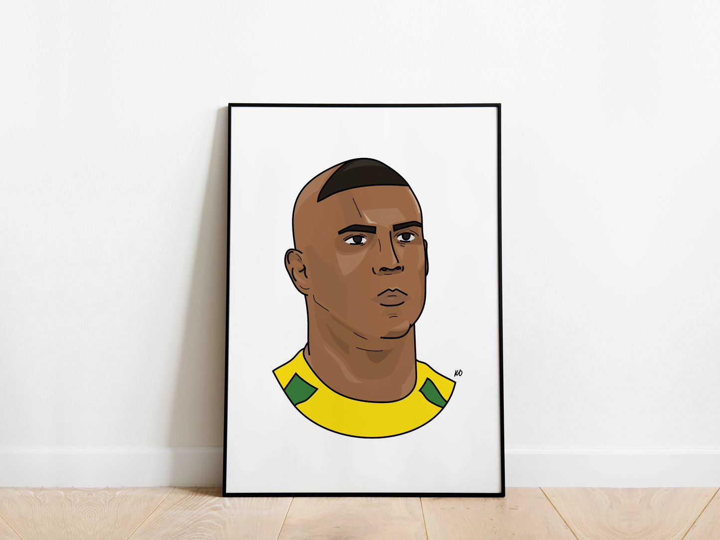 Ronaldo Nazario R9 Portrait Brazil Poster KDDesigns6