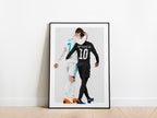 Cristiano Ronaldo & Neymar Jr, Real Madrid & PSG Poster