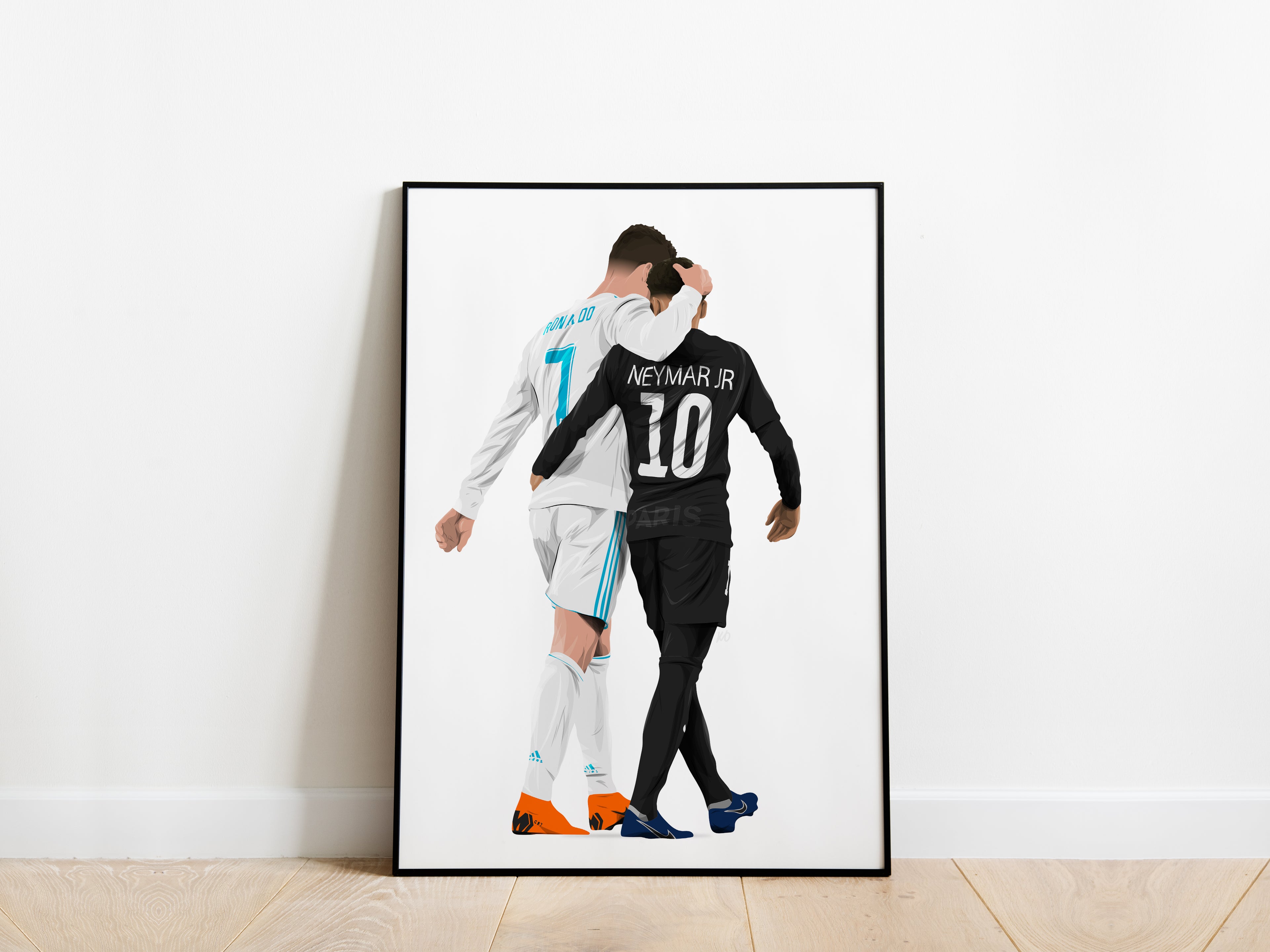 Cristiano Ronaldo & Neymar Jr, Real Madrid & PSG Poster
