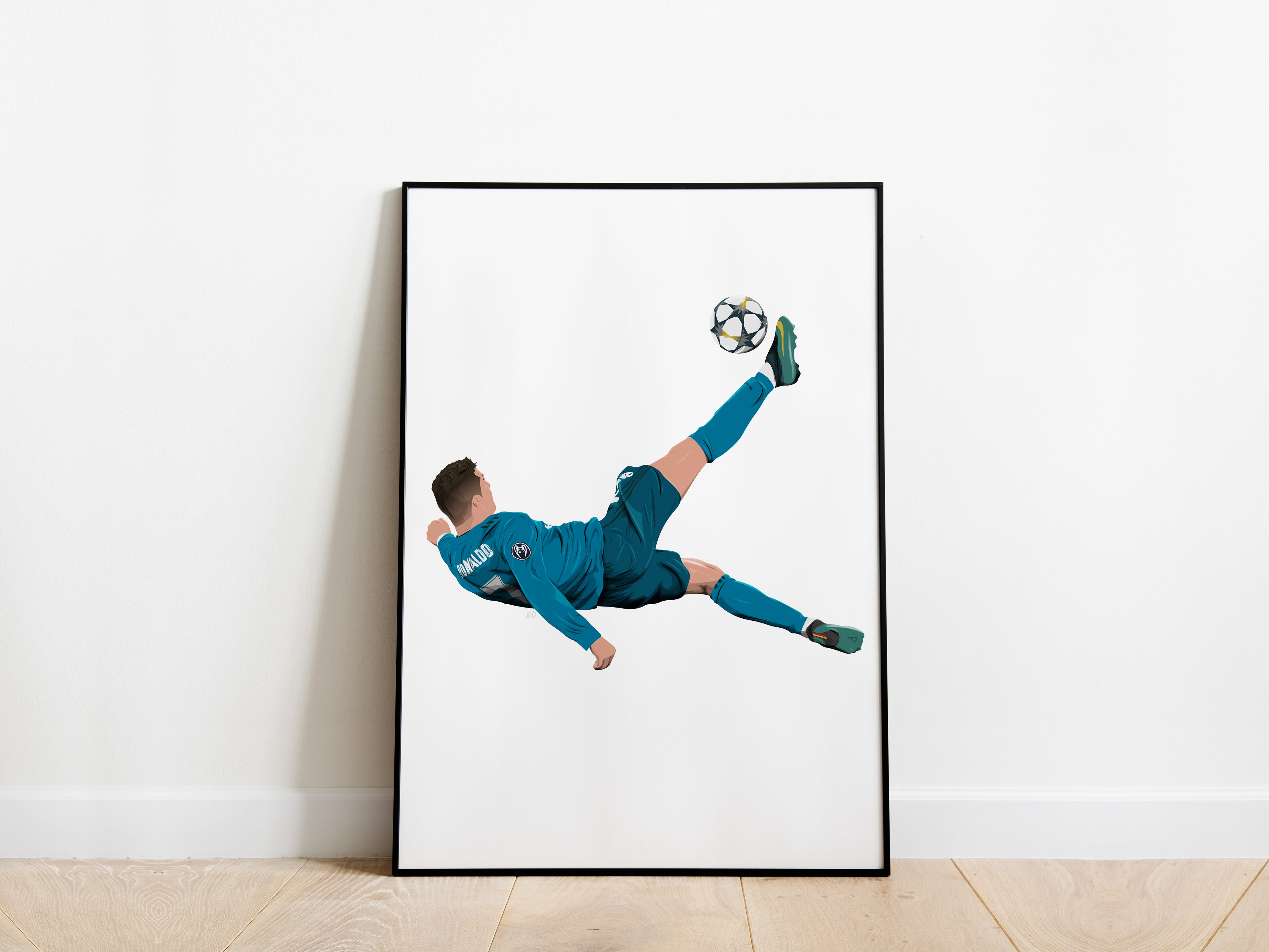 Cristiano Ronaldo Overhead Kick Real Madrid Poster - KDDesigns6