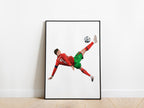Cristiano Ronaldo Overhead Kick Portugal Poster - KDDesigns6