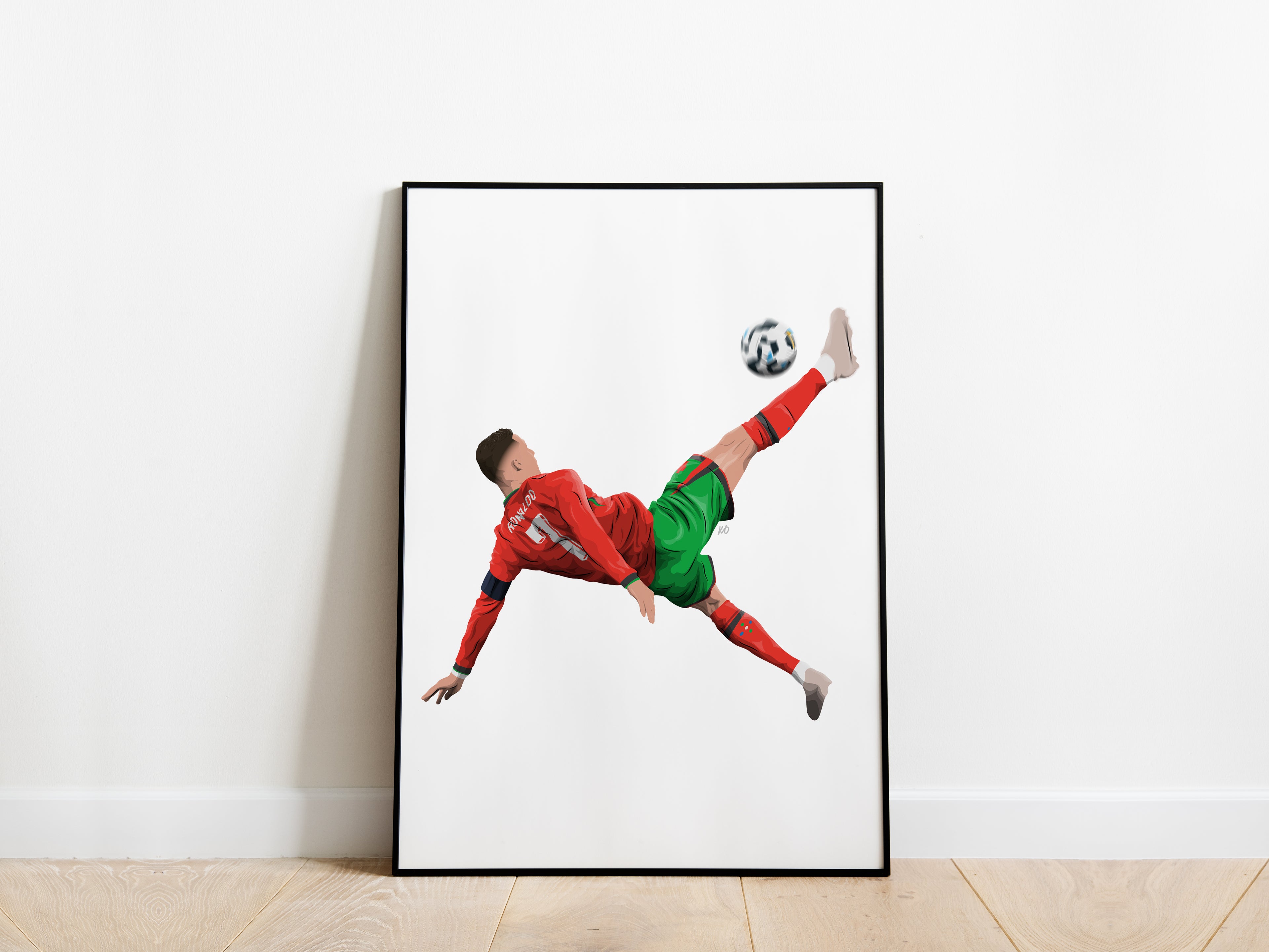 Cristiano Ronaldo Overhead Kick Portugal Poster - KDDesigns6