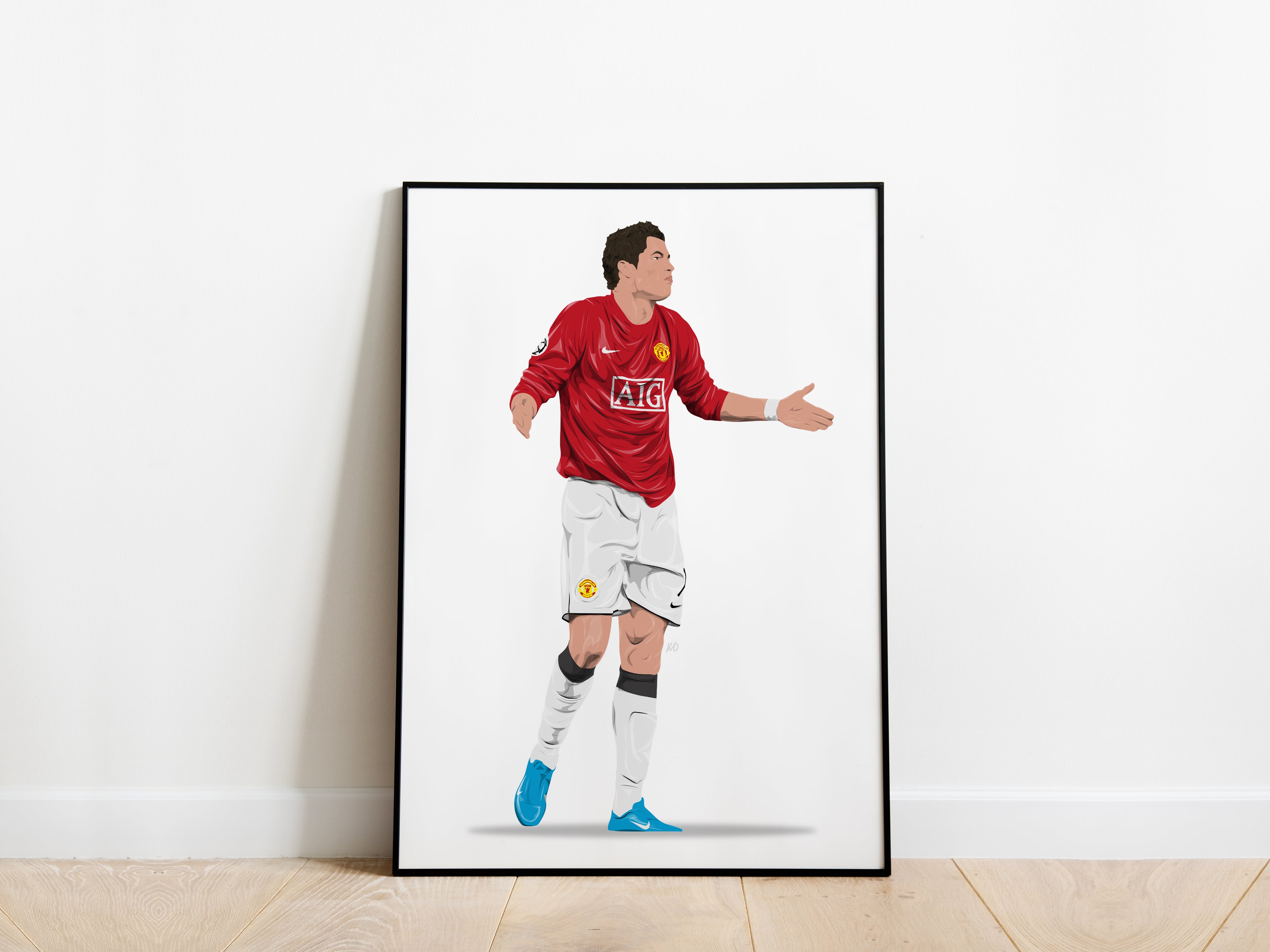 Cristiano Ronaldo 07/08 Celebration Manchester United Poster - KDDesigns6