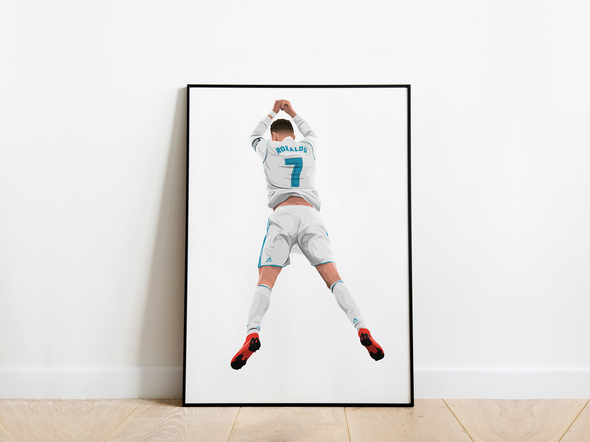 Cristiano Ronaldo 2017/18 Celebration Real Madrid Poster