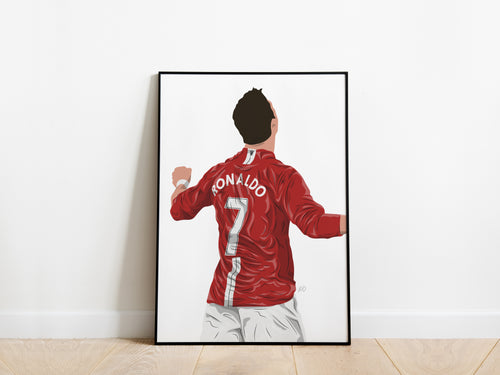 Cristiano Ronaldo Manchester United 08/09 Poster - KDDesigns6
