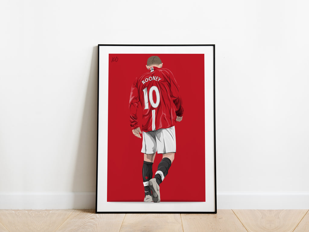 Wayne Rooney 08/09 Manchester United Poster - KDDesigns6