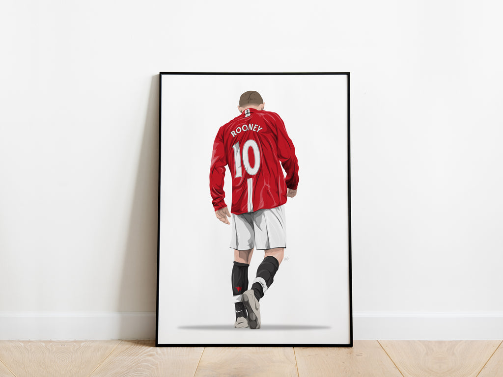 Wayne Rooney 08/09 Manchester United Poster - KDDesigns6
