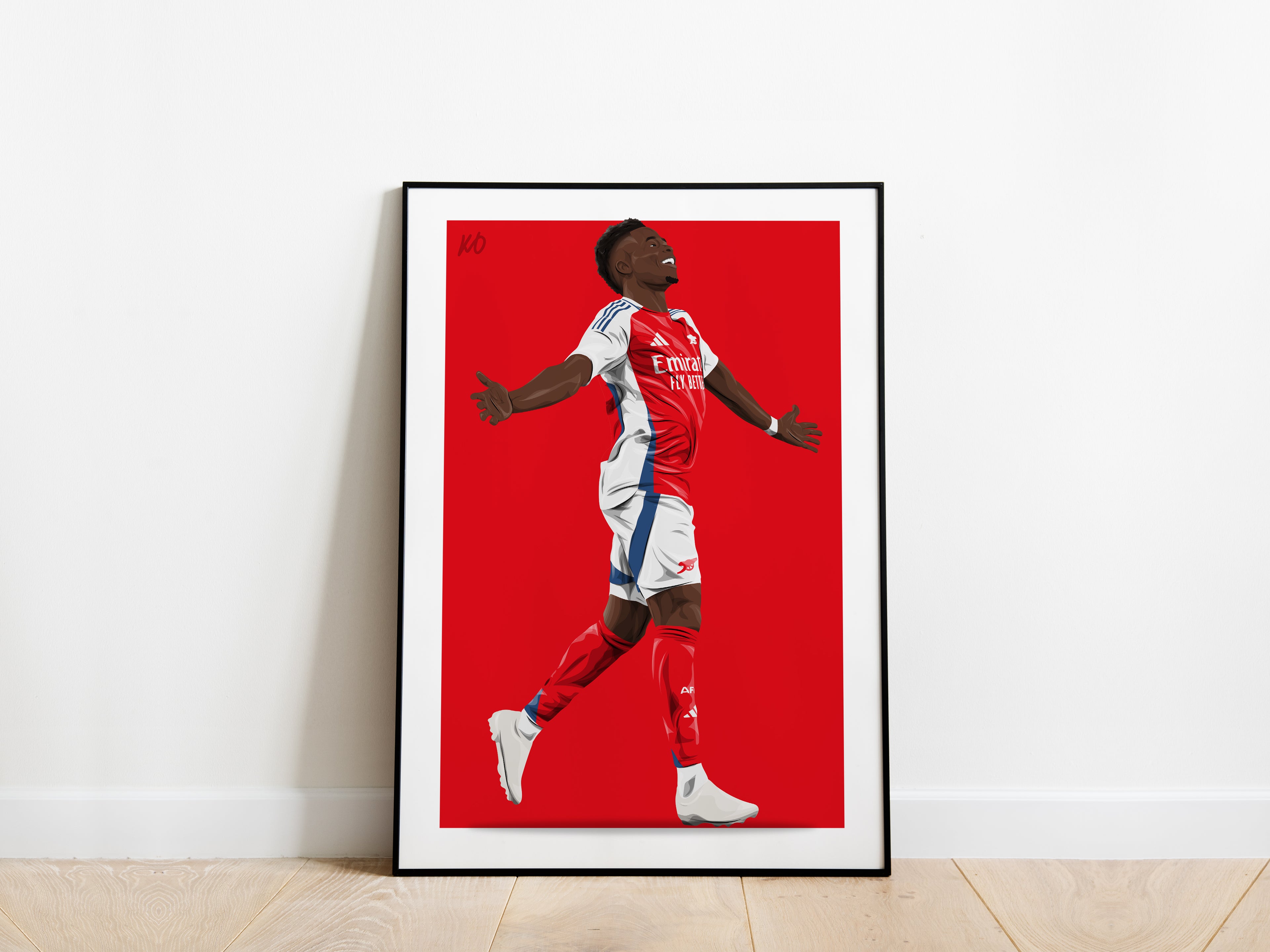 Bukayo Saka 24/25 Celebration Arsenal Poster - KDDesigns6