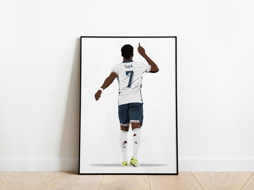 Bukayo Saka Celebration England Poster - KDDesigns6