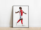 Bukayo Saka 24/25 Celebration Arsenal Poster - KDDesigns6
