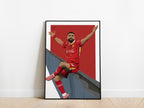 Mo Salah Iconic Celebration Liverpool Poster - KDDesigns6