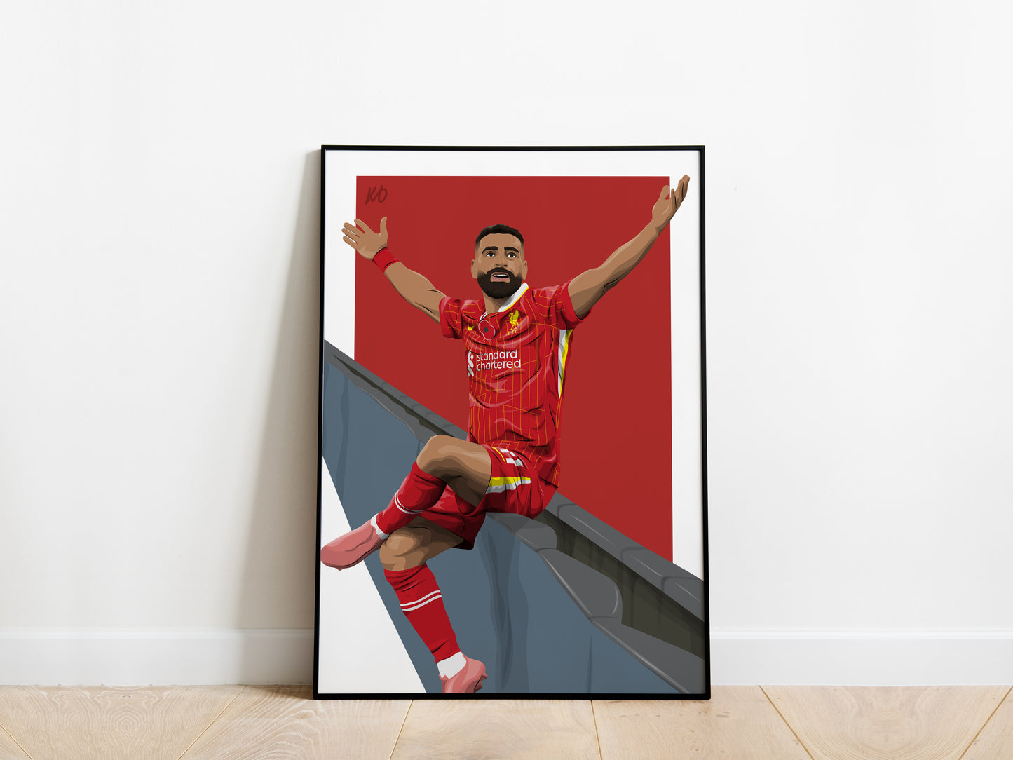 Mo Salah Iconic Celebration Liverpool Poster