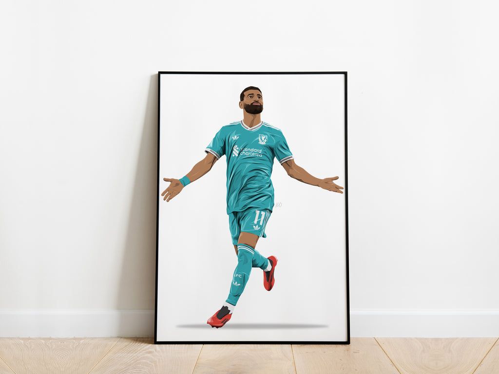 Mo Salah 25/26 Third Kit Liverpool Poster - KDDesigns6