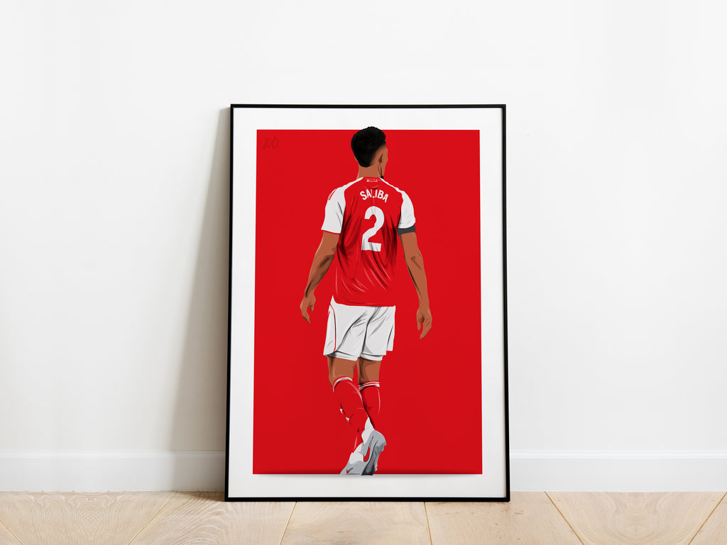 William Saliba 25/26 Arsenal Poster - KDDesigns6