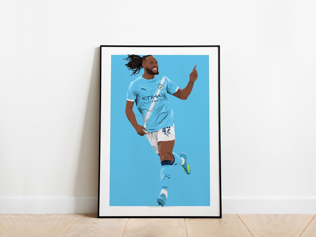 Antoine Semenyo FA Cup Final Celebration Manchester City Poster