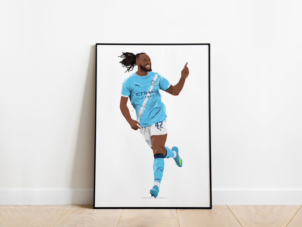 Antoine Semenyo FA Cup Final Celebration Manchester City Poster