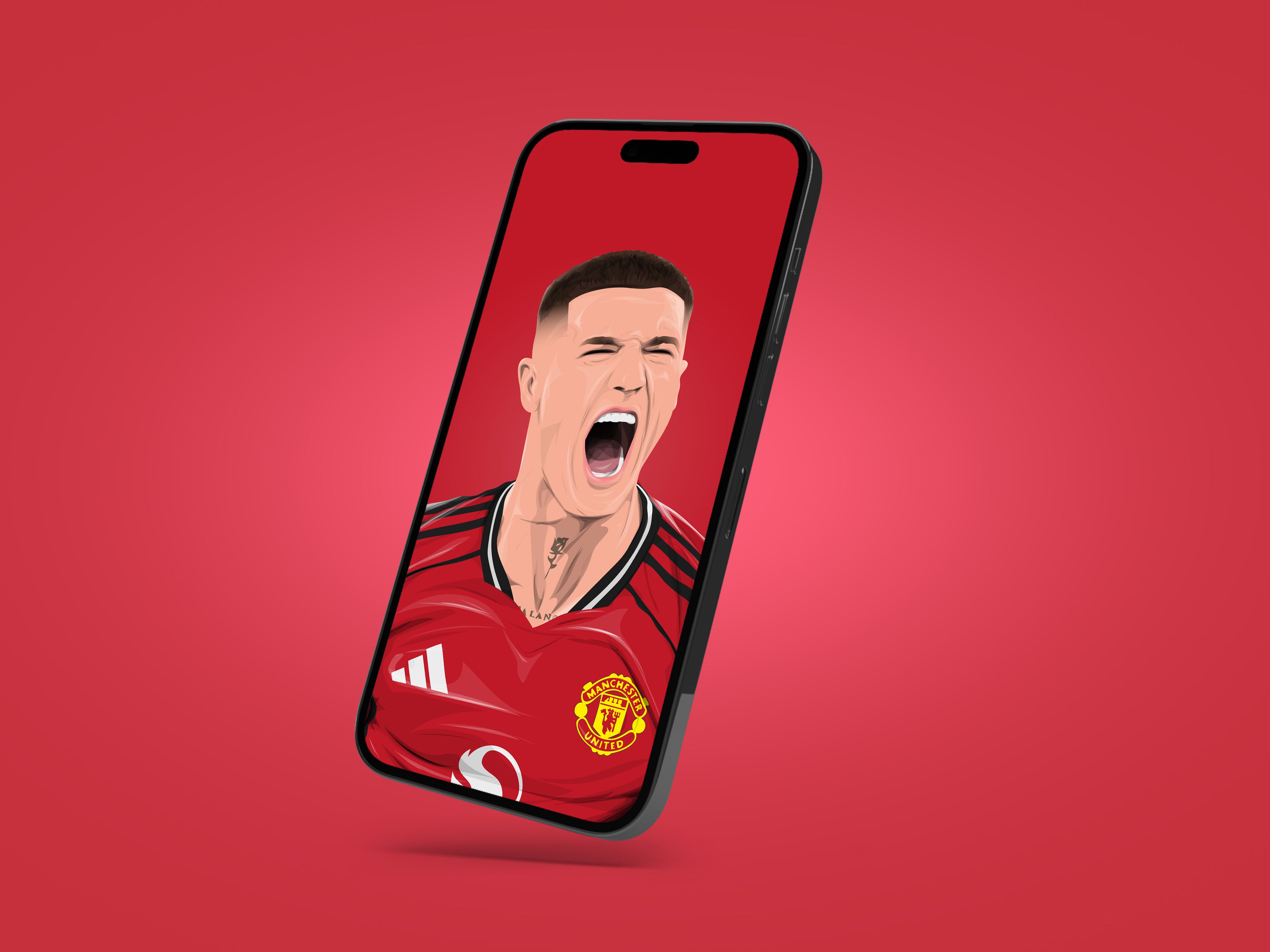 Benjamin Šeško Manchester United Phone Wallpaper - Digital Download