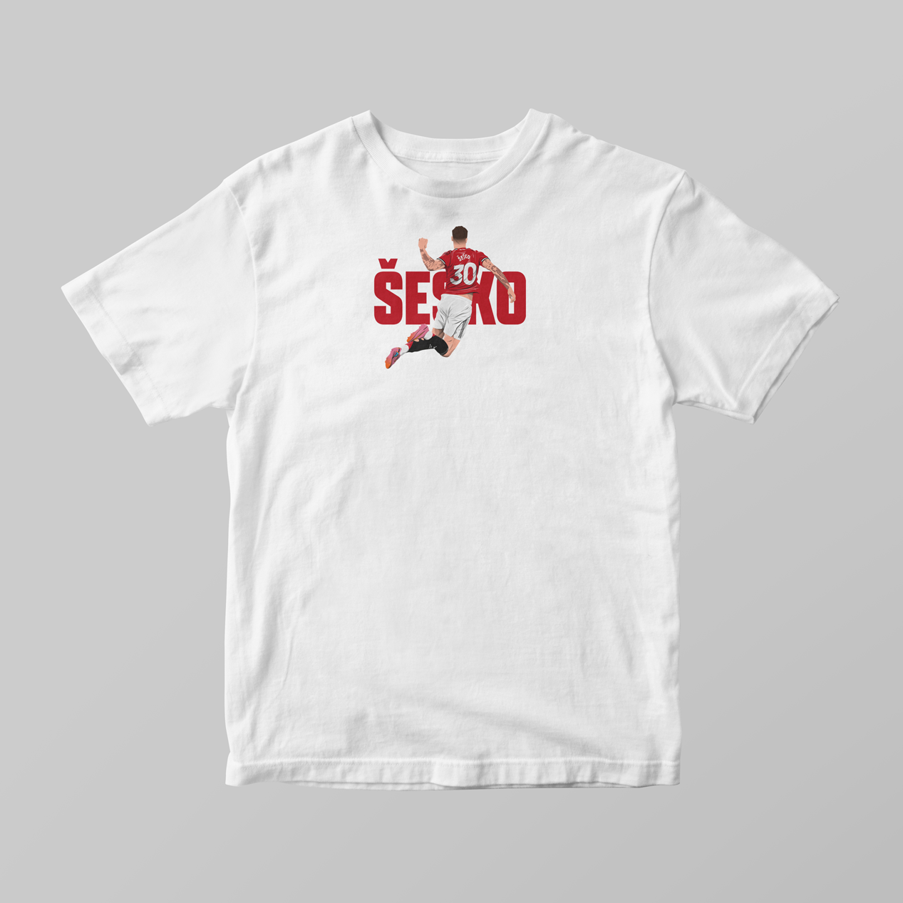Benjamin Sesko Manchester United Graphic T-Shirt | Premium Illustrated Tee - KDDesigns6