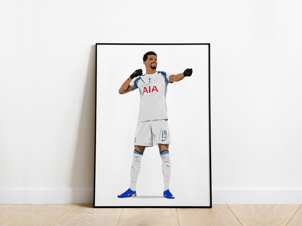 Dominic Solanke Celebration Tottenham Hotspur Poster - KDDesigns6