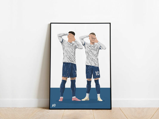 Son Heung-min, James Maddison Tottenham Hotspur Poster KDDesigns6