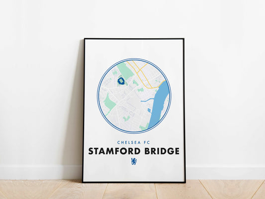 Stamford Bridge Chelsea Stadium Map Poster KDDesigns6