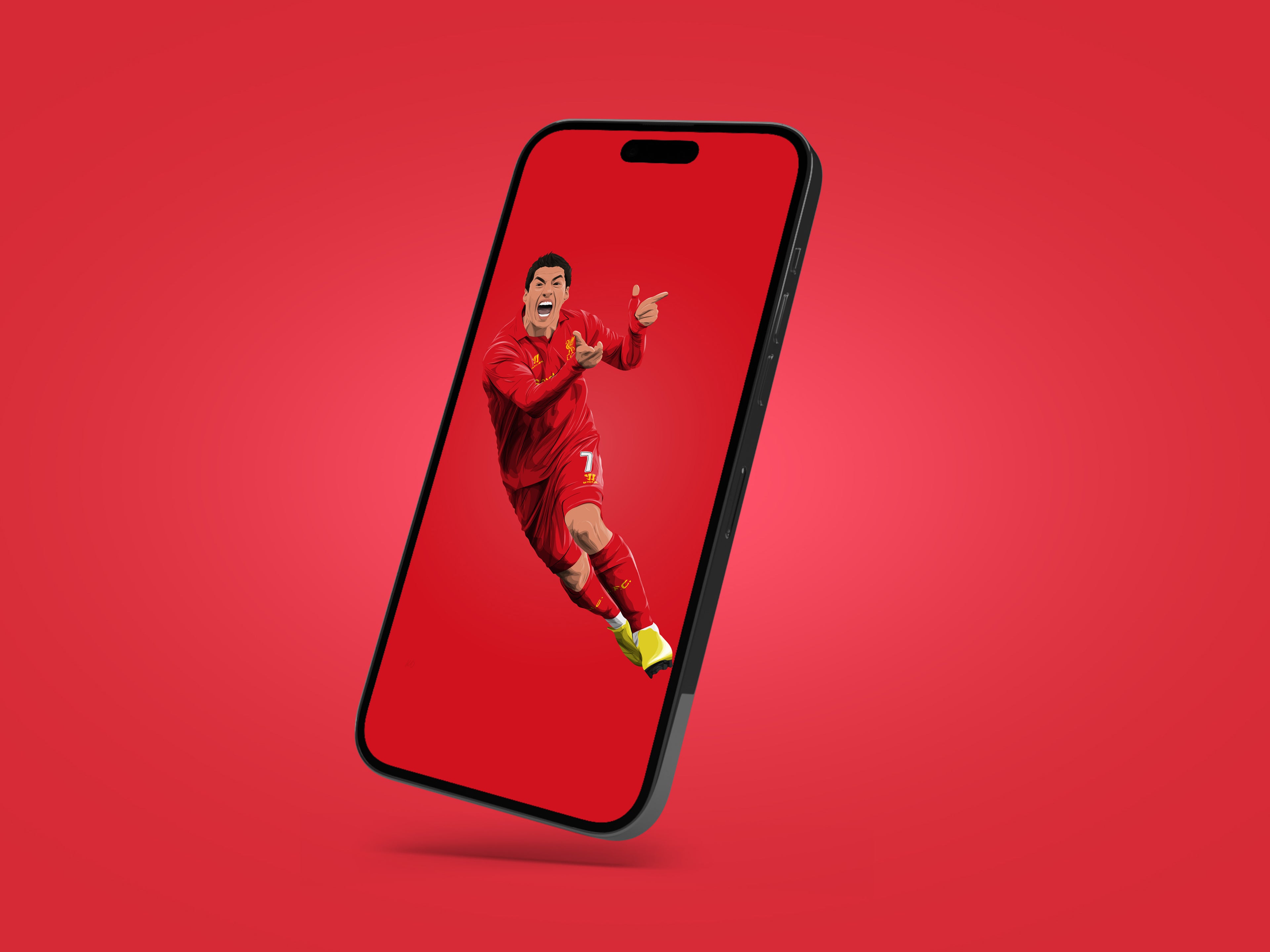 Luis Suárez Liverpool Phone Wallpaper - Digital Download