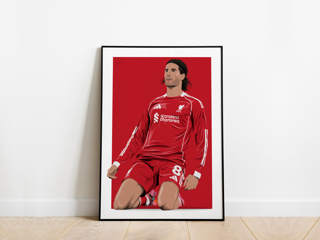 Dominik Szoboszlai 25/26 Celebration Liverpool Poster - KDDesigns6