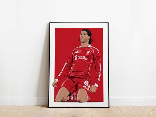 Dominik Szoboszlai 25/26 Celebration Liverpool Poster