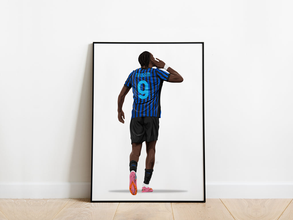 Marcus Thuram 25/26 Celebration Inter Milan Poster - KDDesigns6