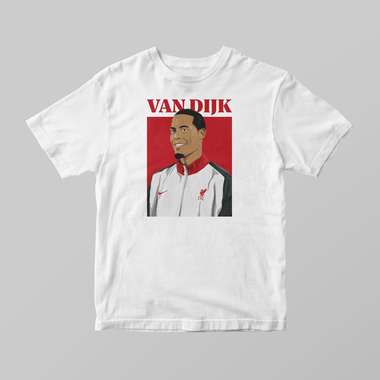 Virgil van Dijk Liverpool Graphic T-Shirt | Premium Illustrated Tee - KDDesigns6