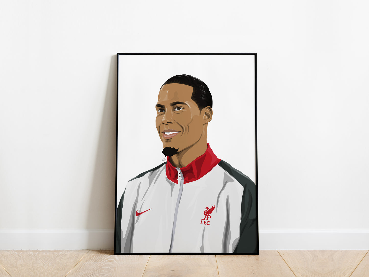 Virgil Van Dijk Portrait Liverpool Poster