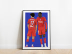 Vitinha and Ousmane Dembele 25/26 PSG Poster - KDDesigns6
