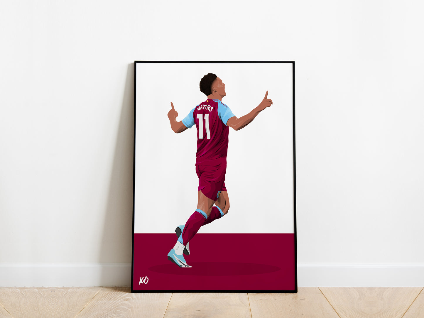 Ollie Watkins Celebration Aston Villa Poster