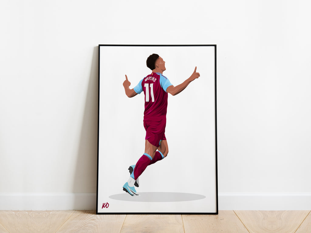 Ollie Watkins Celebration Aston Villa Poster - KDDesigns6