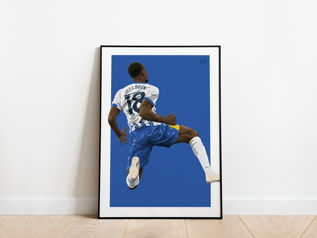 Danny Welbeck 24/25 Brighton Poster - KDDesigns6