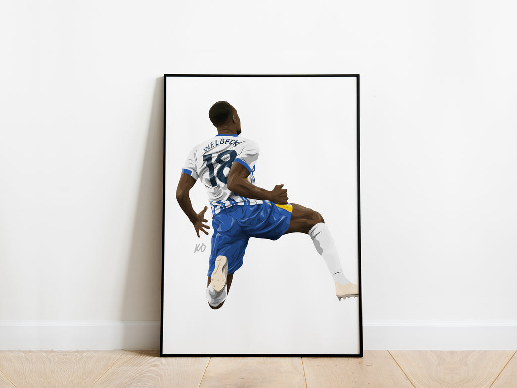 Danny Welbeck 24/25 Brighton Poster - KDDesigns6