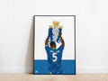 Wes Morgan Premier League Trophy Leicester City Poster - KDDesigns6