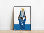 Wes Morgan Premier League Trophy Leicester City Poster - KDDesigns6