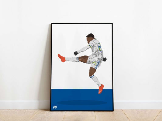Wilfried Gnonto Leeds United Poster KDDesigns6