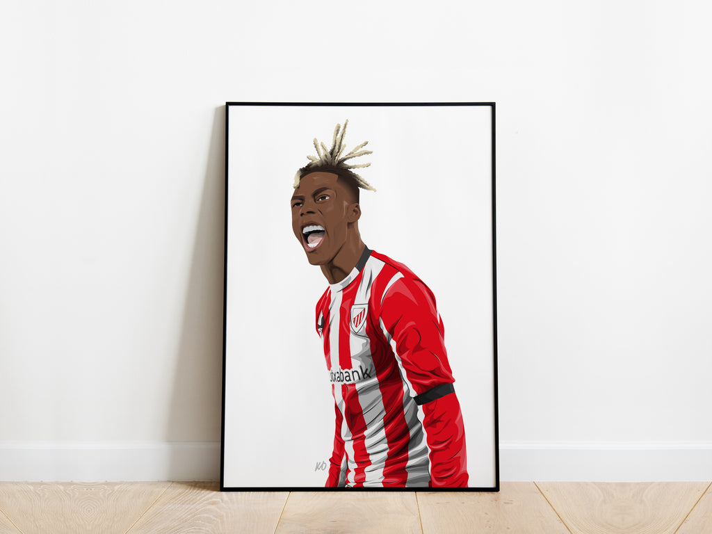 Nico Williams 24/25 Athletic Club Poster - KDDesigns6