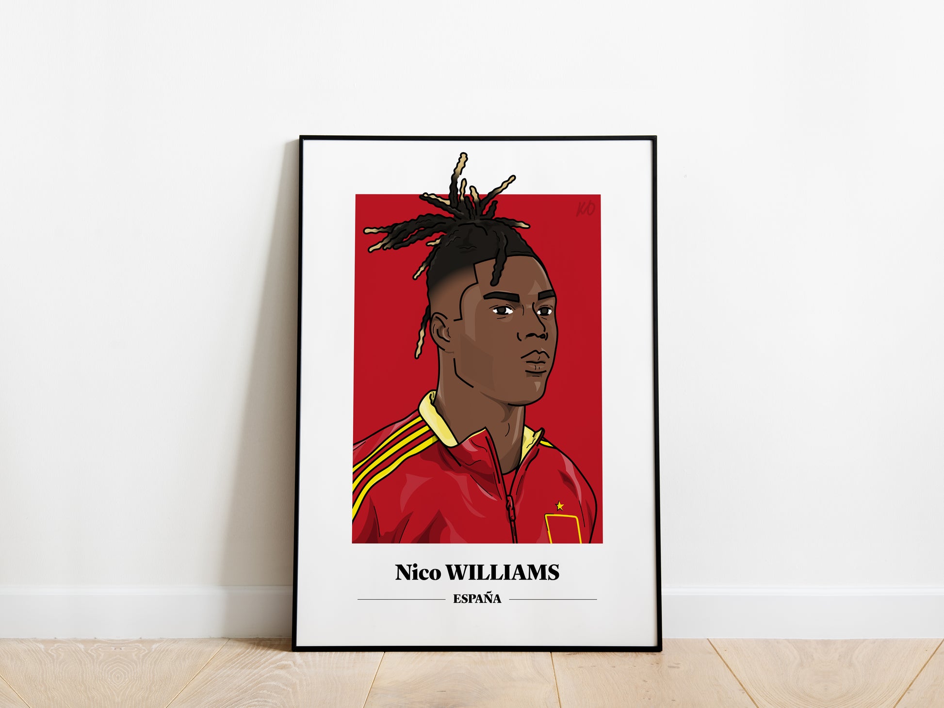 Nico Williams Portrait Spain Poster - KDDesigns6