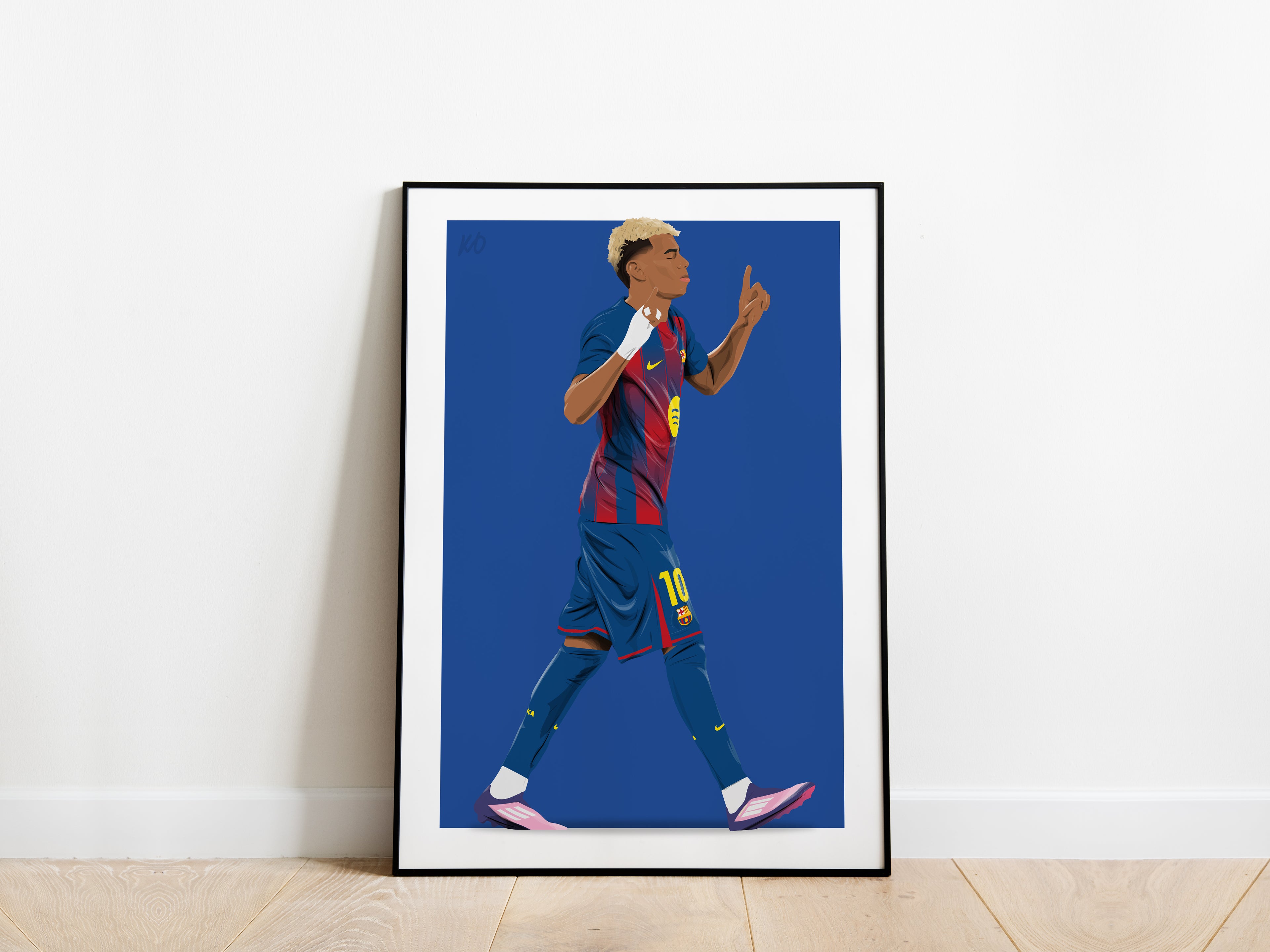 Lamine Yamal 'Point to Sky' Celebration Barcelona Poster - KDDesigns6